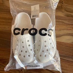 Size 8/9 white unisex crocs .